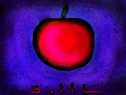 Apple and Blue - Greeting Card - GallaherGallery.com