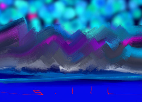 Acid Trip Mountains - Greeting Card - GallaherGallery.com