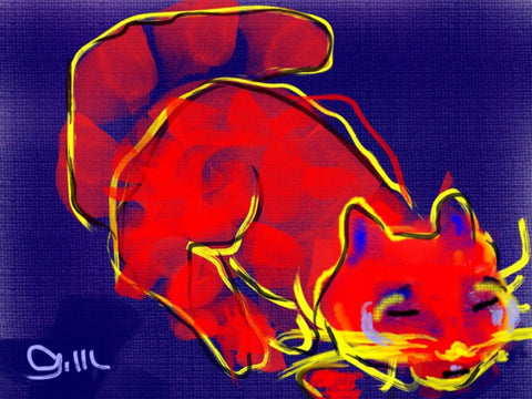 Cat Sleepy - GallaherGallery.com