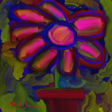 Flower Pot - Greeting Card - GallaherGallery.com