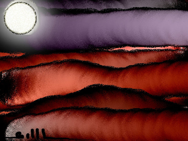 3 Moons and Red Waves - GallaherGallery.com