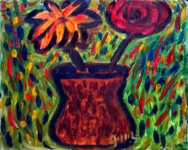 Copper Vase Flowers - GallaherGallery.com