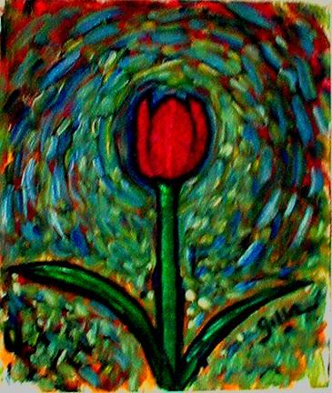 Red Tulip - GallaherGallery.com
