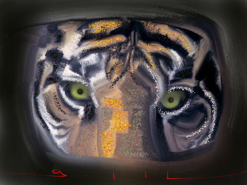 Eyes of the Tiger - Greeting Card - GallaherGallery.com