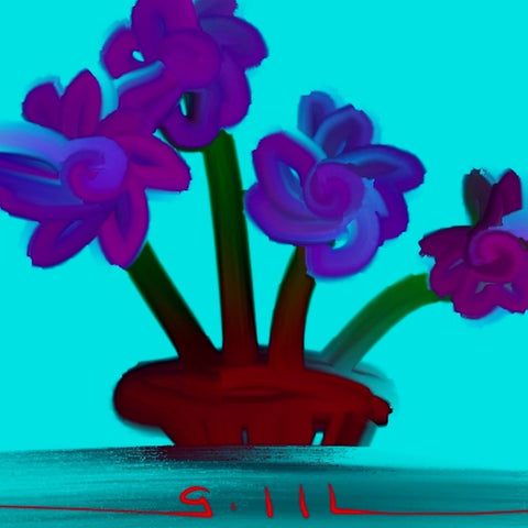 The Vase Flowers - Greeting Card - GallaherGallery.com